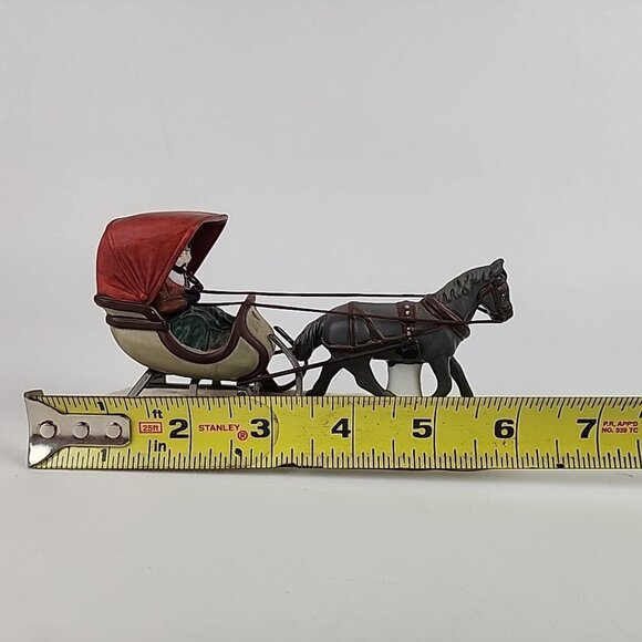 Department 56 Heritage Village "One Horse Open Sleigh" 5982-0 Accesory Vntg - Picture 7 of 8